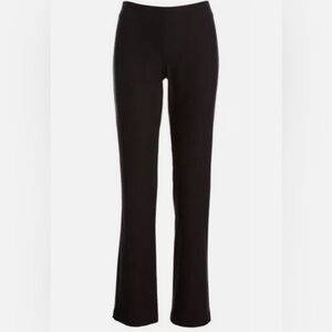 Eileen Fisher Black Washable Stretch Crepe Slim Bootcut Pants